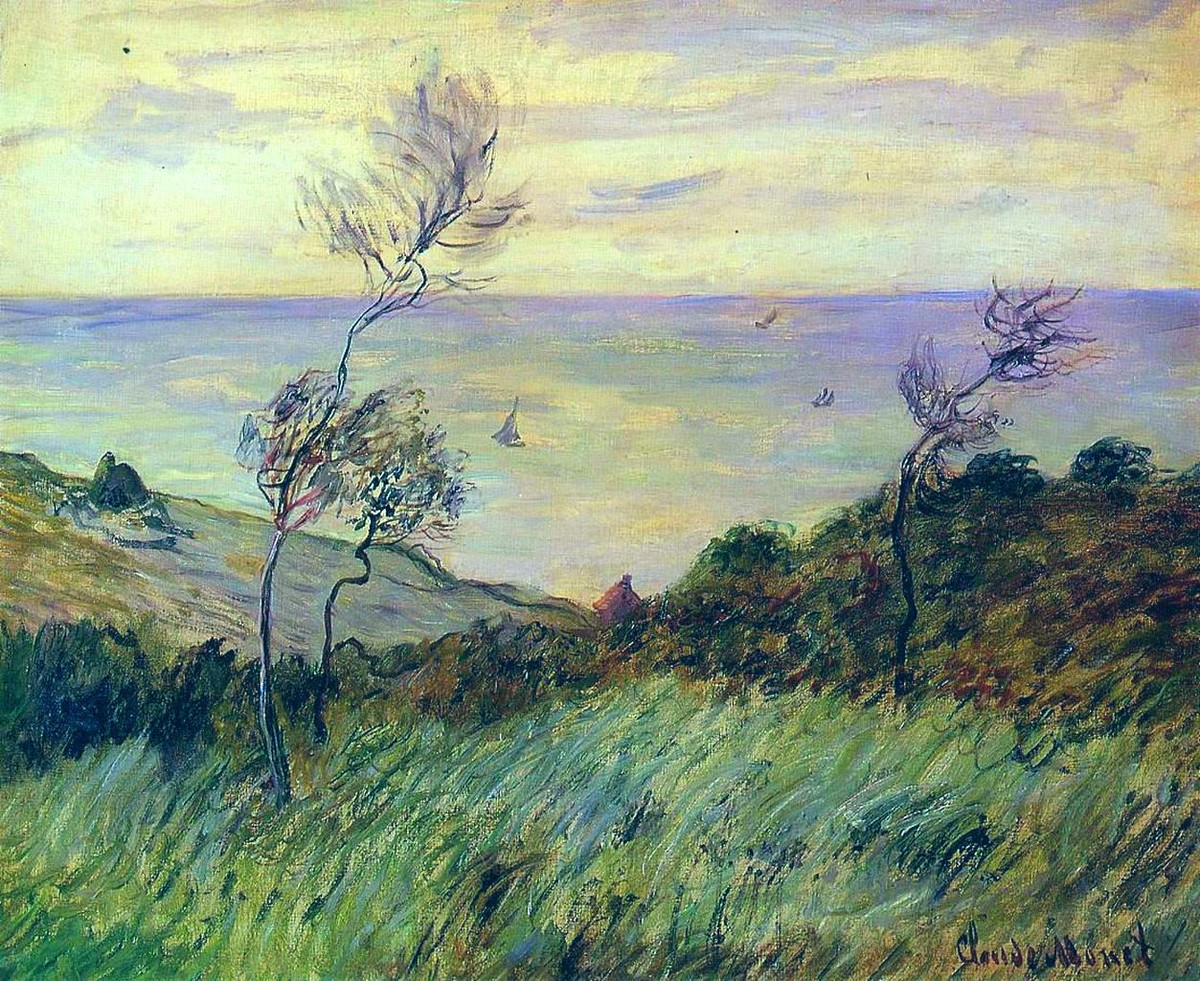 Cliffs of Varengeville, Gust of Wind by Claude Monet