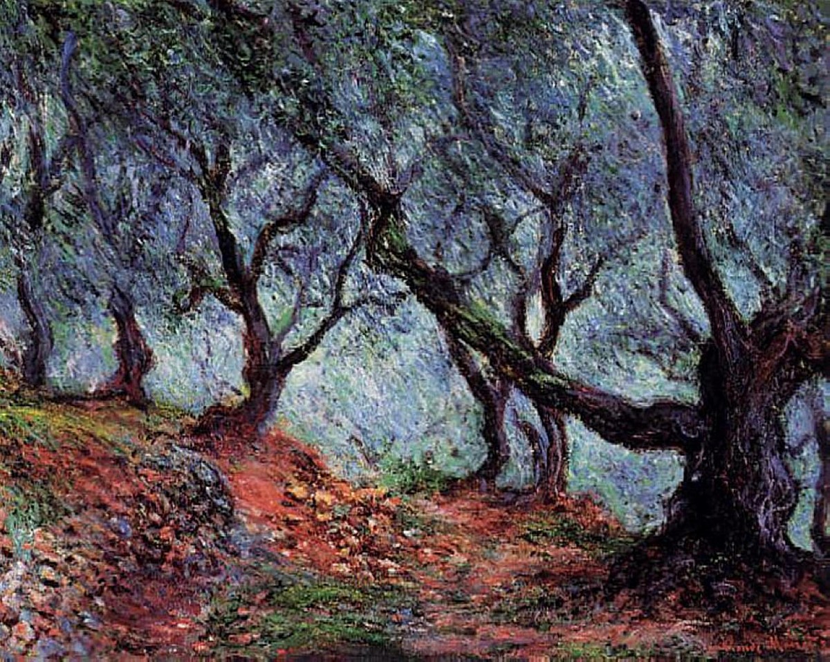 Grove of Olive Trees in Bordighera by Claude Monet
