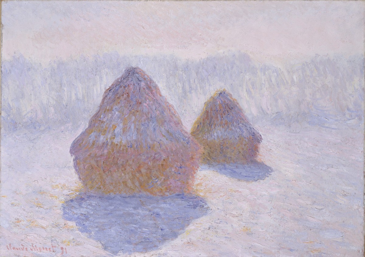 Haystacks (Effect of Snow and Sun) by Claude Monet