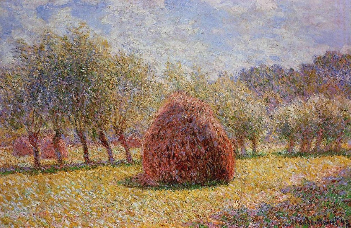 Haystacks at Giverny by Claude Monet