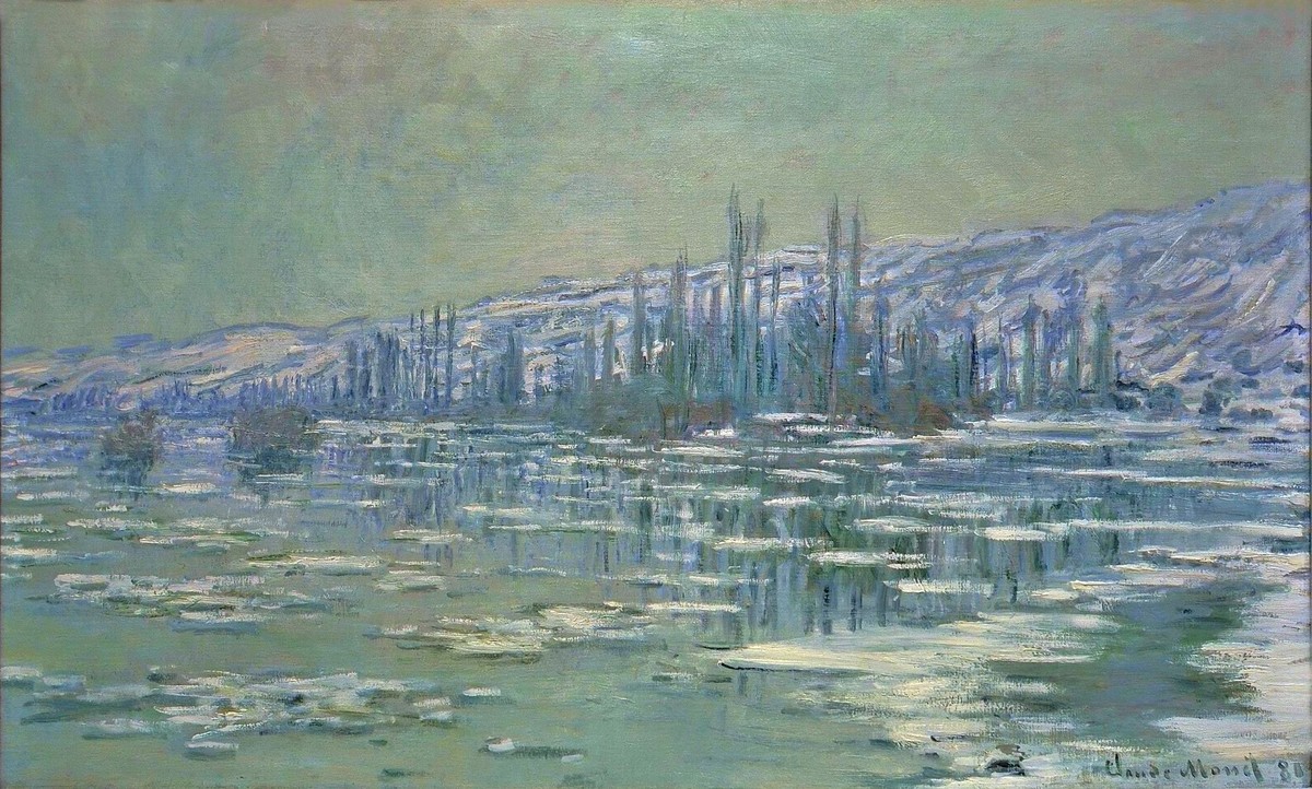 Ice Floes on Siene by Claude Monet