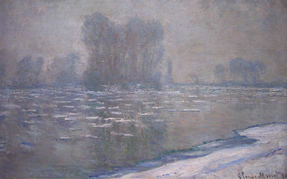 Ice Floes, Misty Morning by Claude Monet