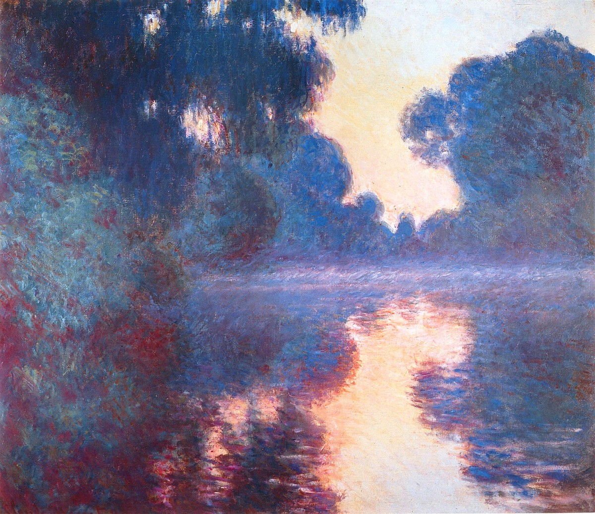 Misty Morning on the Seine in Bue by Claude Monet
