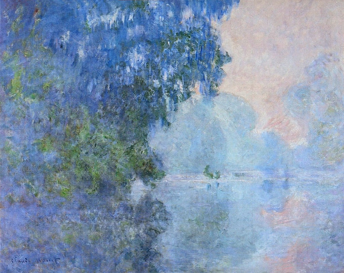 Morning on the Seine 02 by Claude Monet