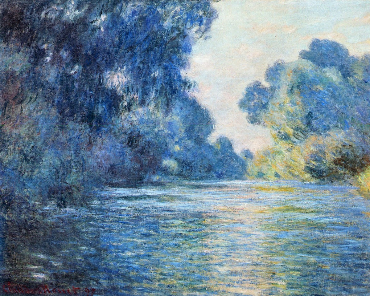 Morning on the Seine at Giverny 02 by Claude Monet