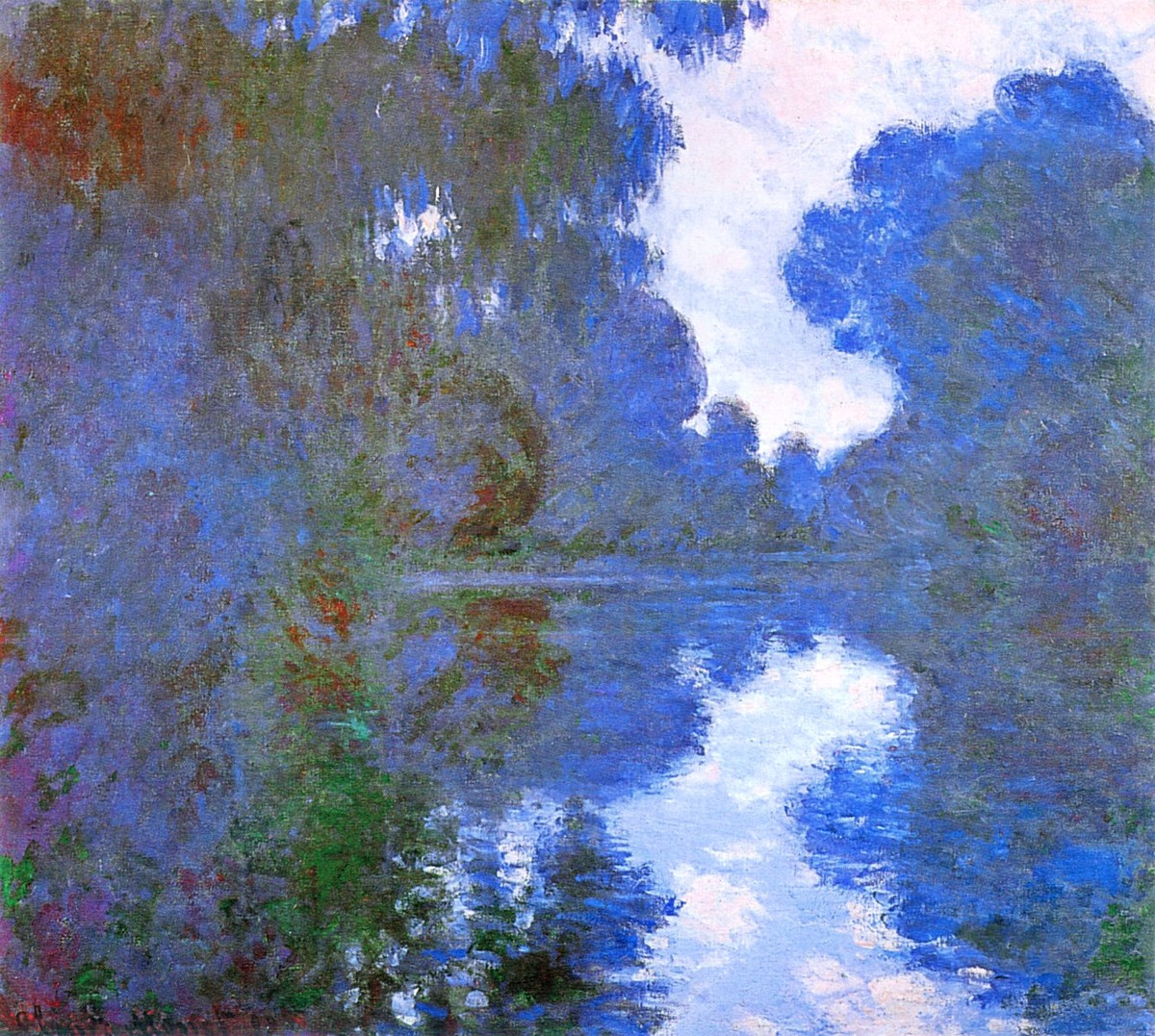 Morning on the Seine, Clear Weather 02 by Claude Monet