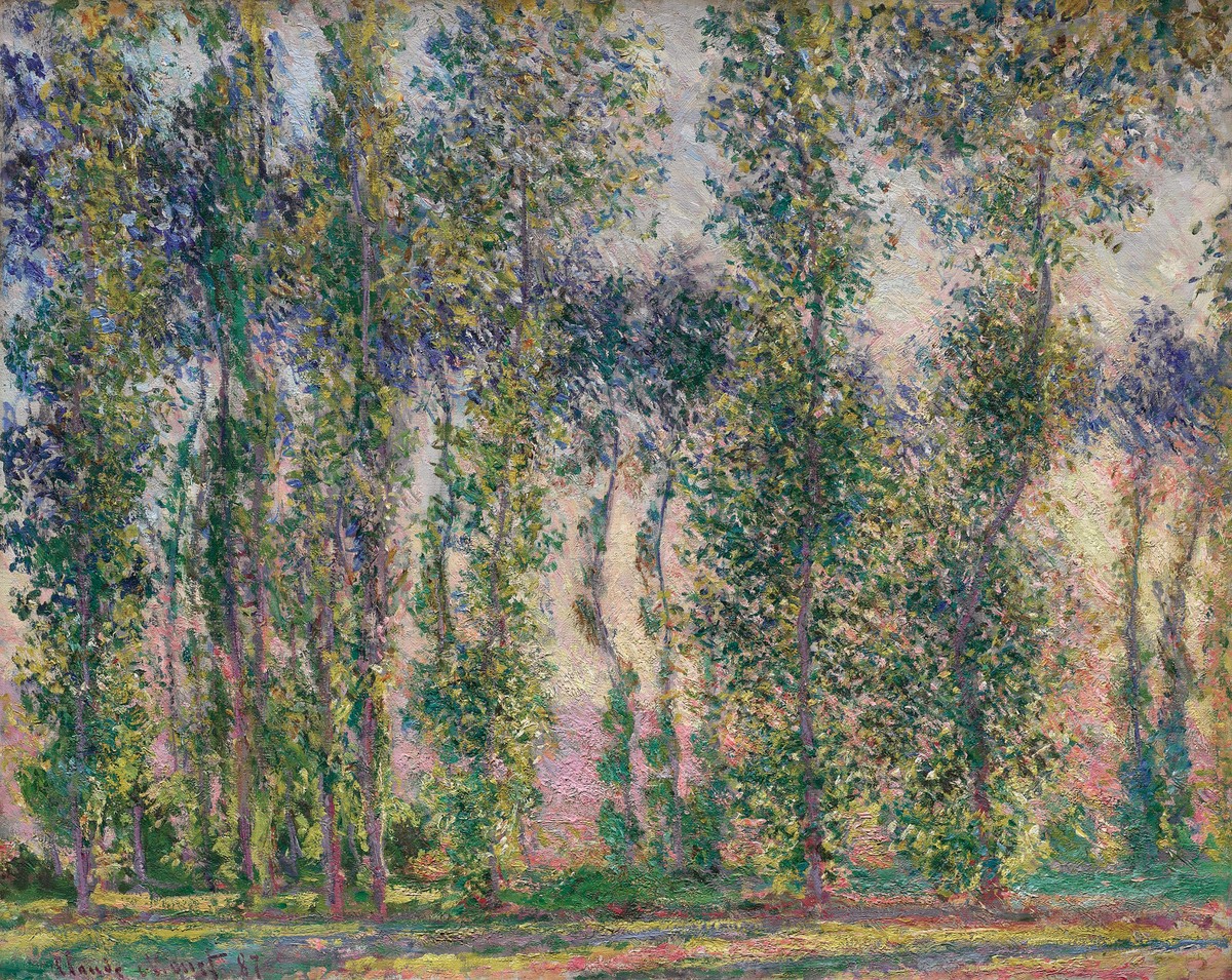 Poplars at Giverny by Claude Monet