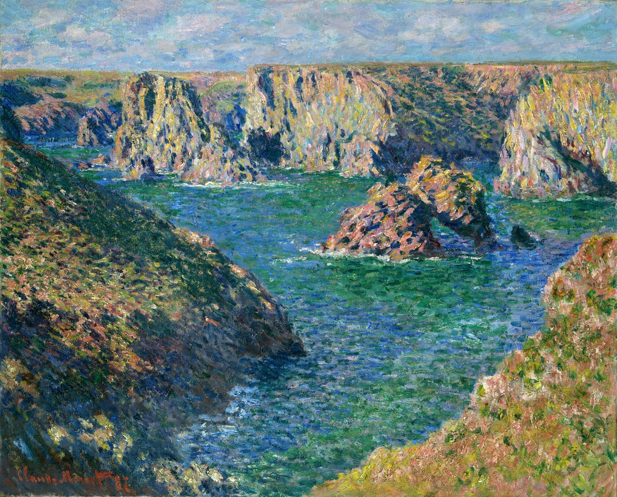 Port Donnant, Belle Ile by Claude Monet