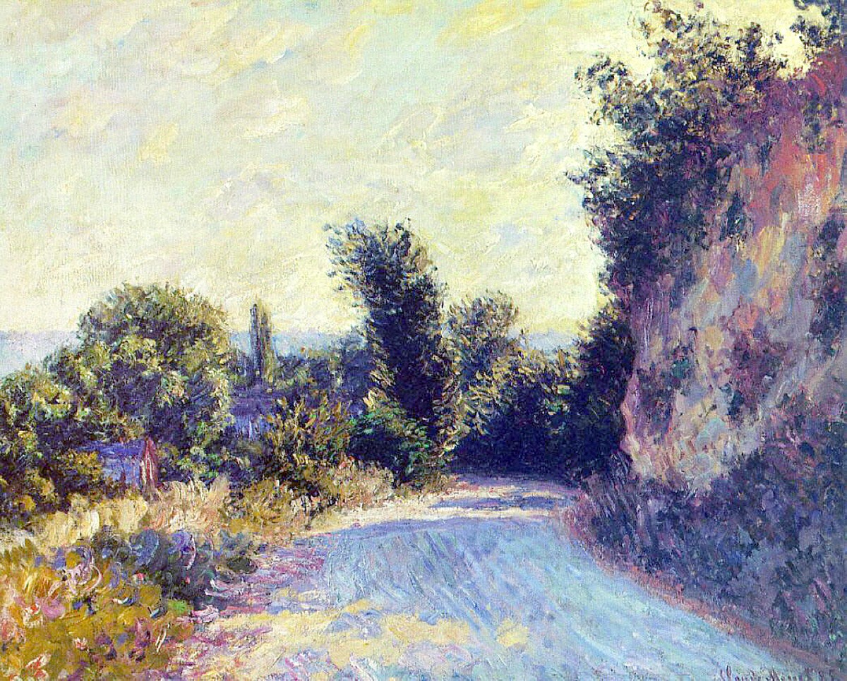 Road near Giverny 02 by Claude Monet