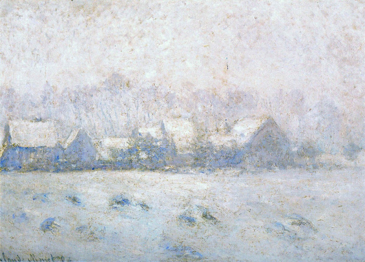 Snow Effect, Giverny by Claude Monet