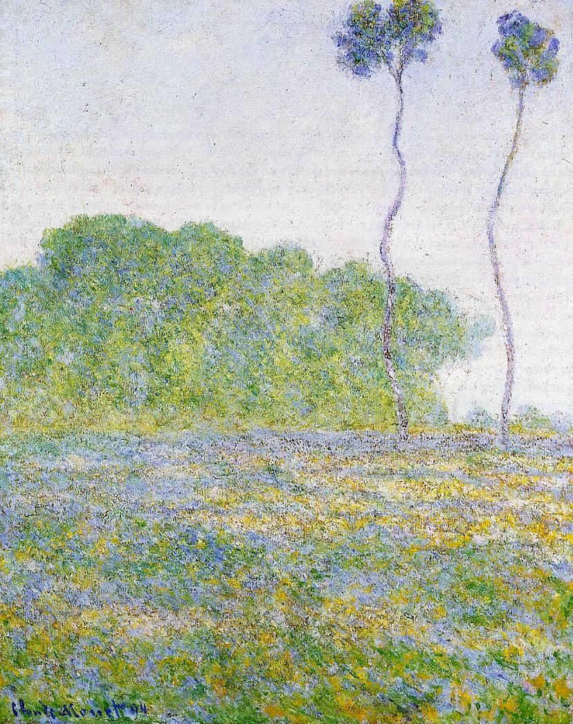 Springtime. Meadow at Giverny by Claude Monet