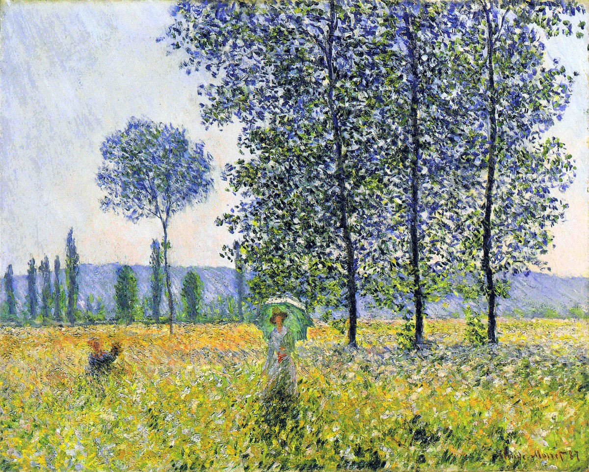Sunlight Effect under the Poplars by Claude Monet
