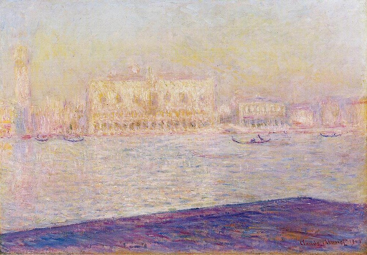 The Doges' Palace Seen from San Giorgio Maggiore 4 by Claude Monet