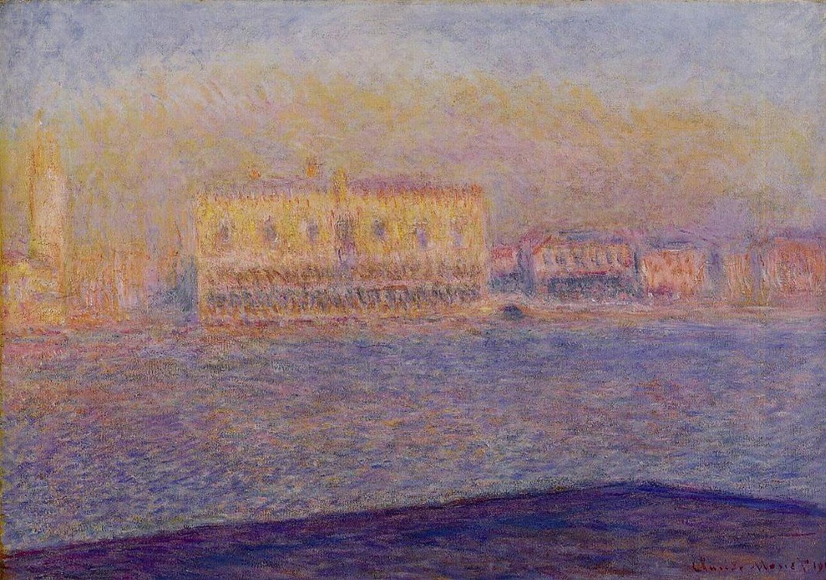The Doges' Palace Seen from San Giorgio Maggiore, Venice by Claude Monet
