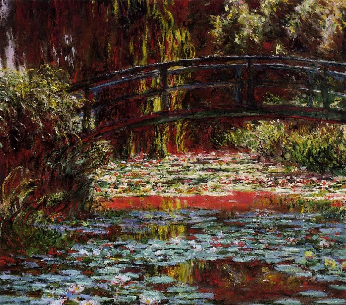 The Japanese Bridge (The Bridge over the Water-Lily Pond) by Claude Monet
