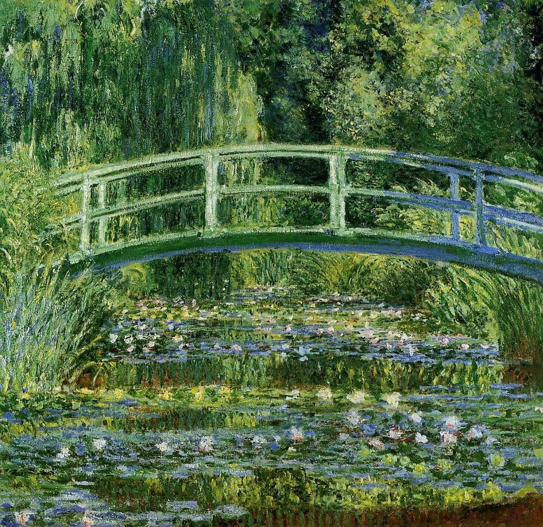 The Japanese Bridge (The Water-Lily Pond) by Claude Monet