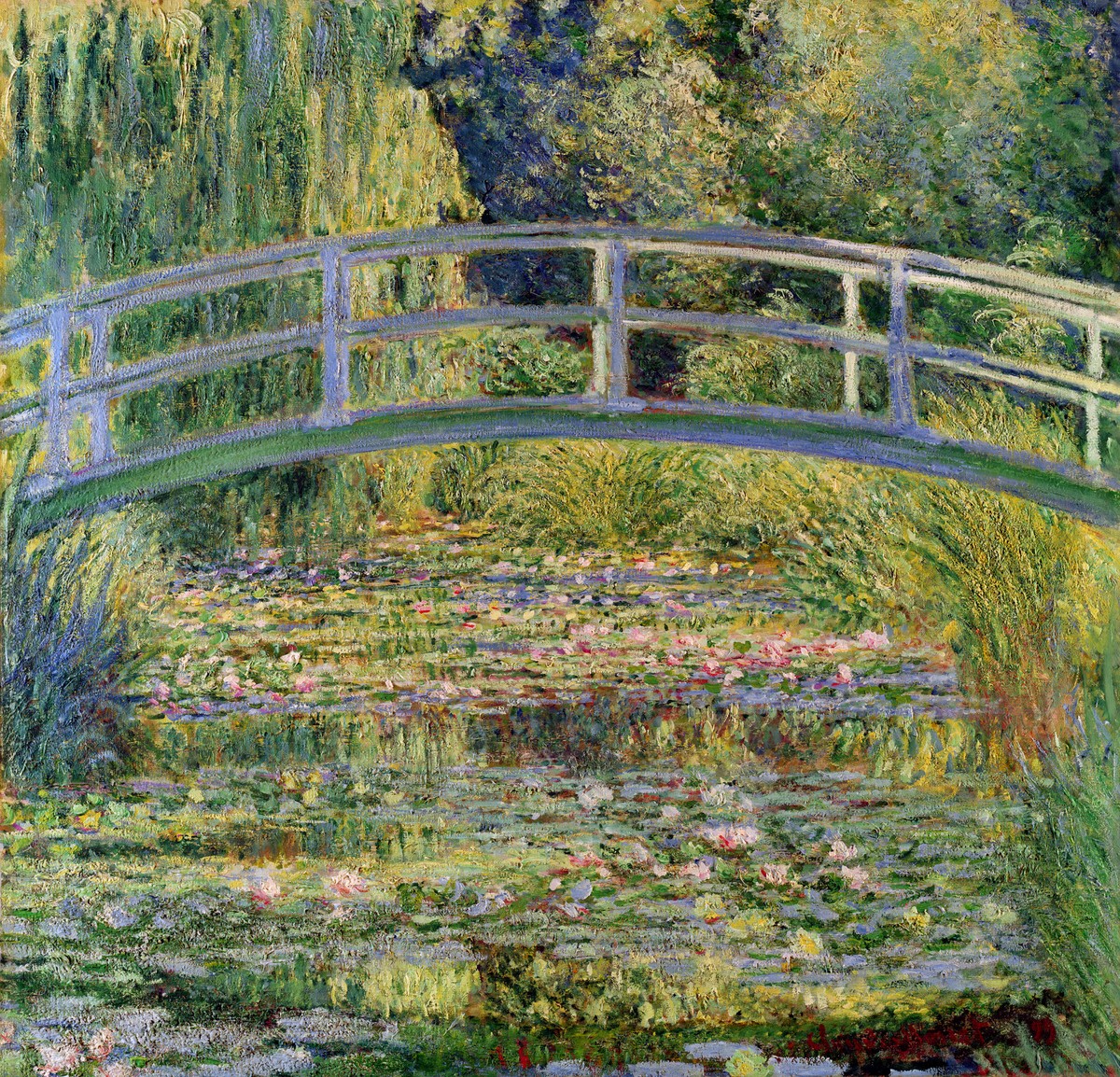 The Japanese Bridge (The Water-Lily Pond) by Claude Monet