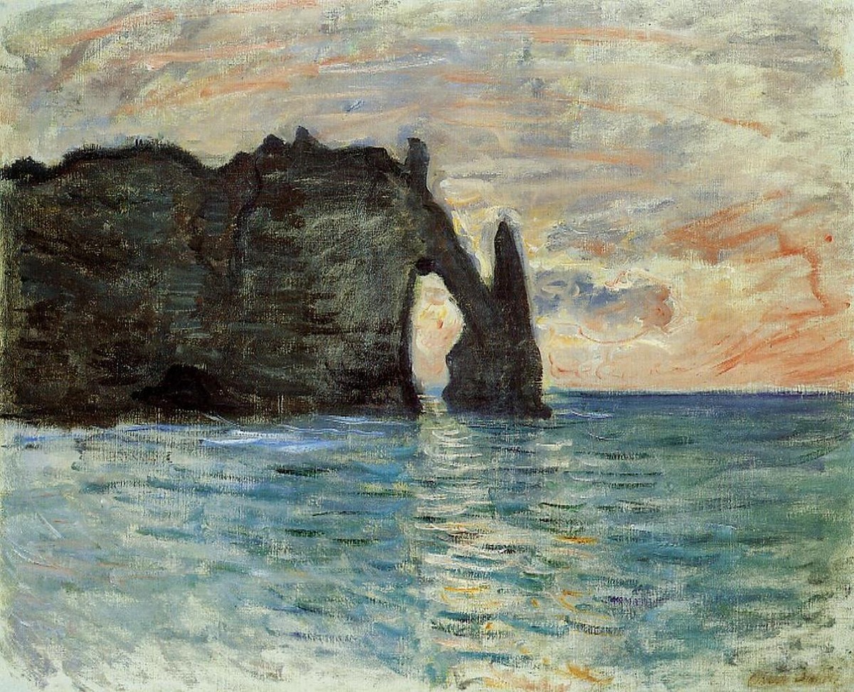 The Manneport, Cliff at Etretat by Claude Monet