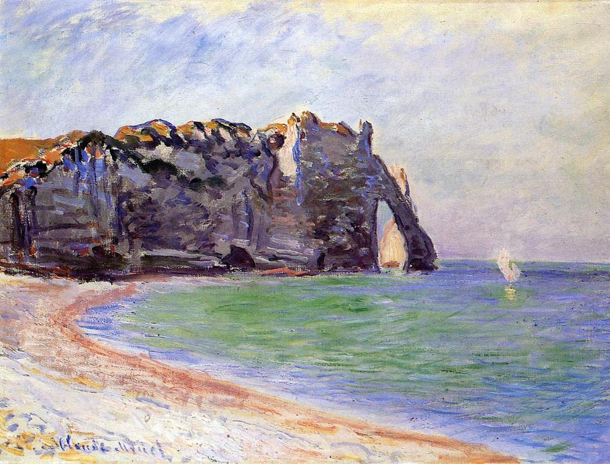 The Manneport, Etretat, the Porte d'Aval by Claude Monet