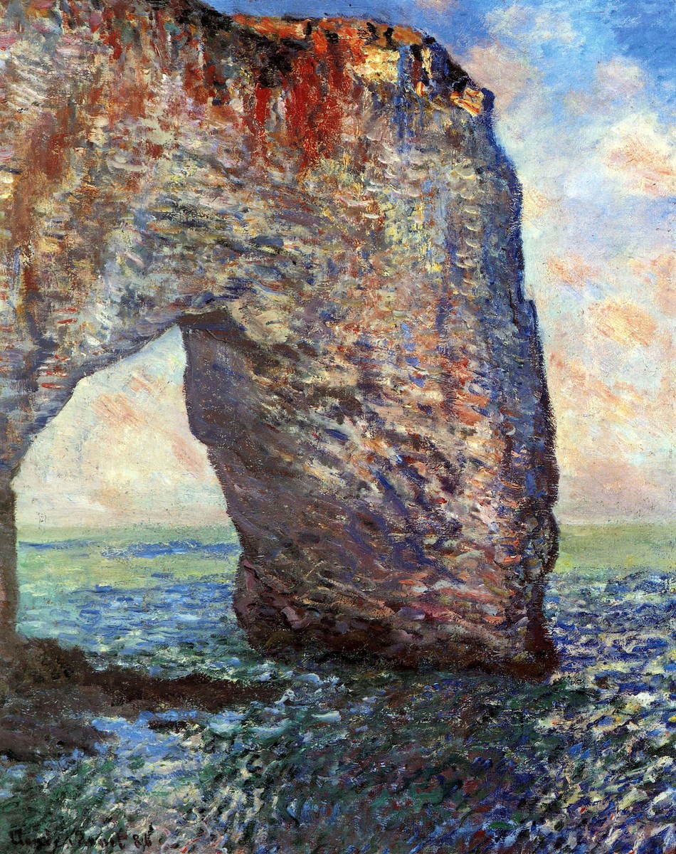 The Mannerport near Etretat by Claude Monet
