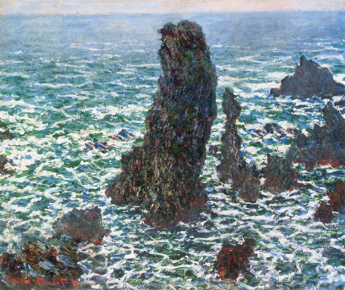 The Pyramids of Port Coton, Belle-Ile-en-Mer by Claude Monet