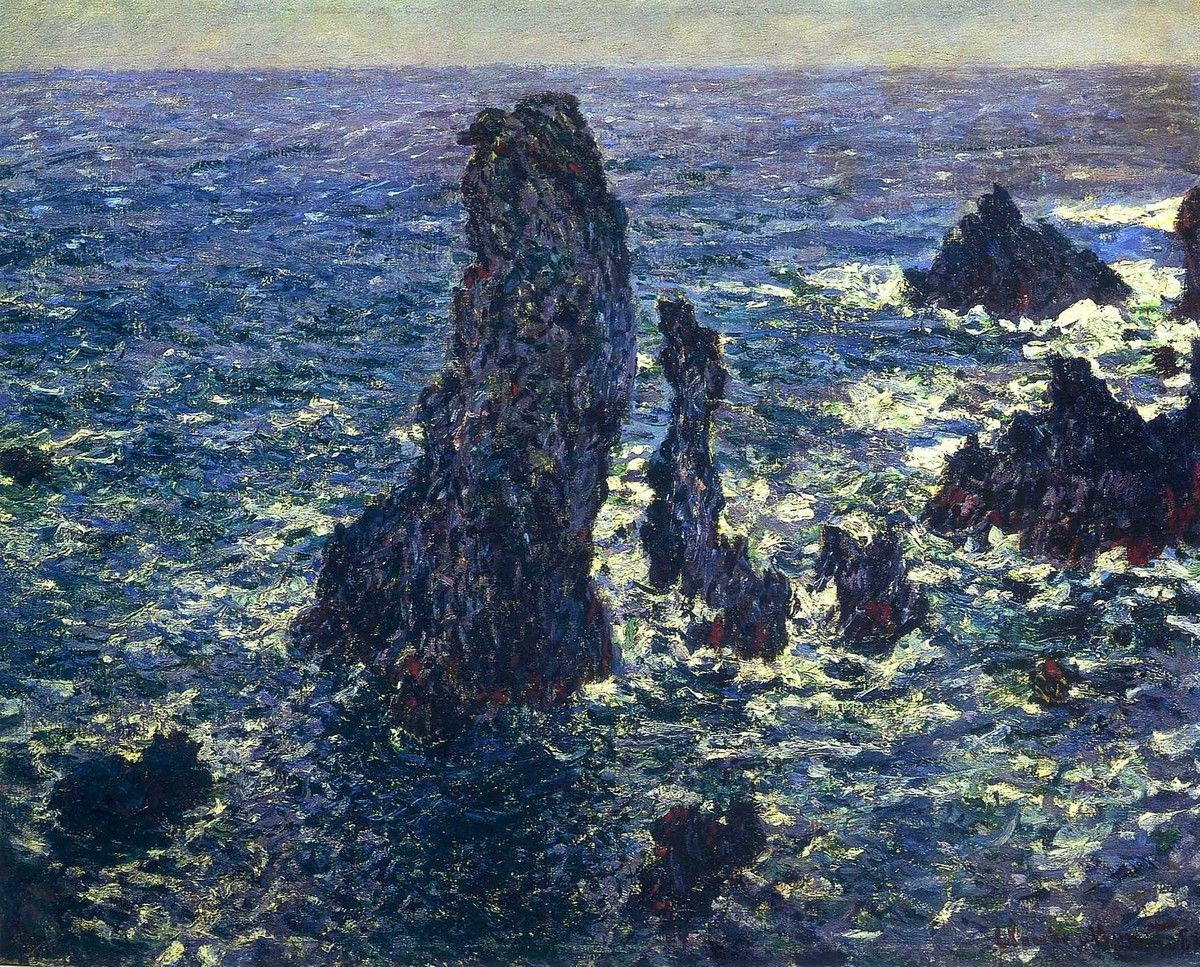 The Pyramids, Cliffs at Belle-Ile by Claude Monet