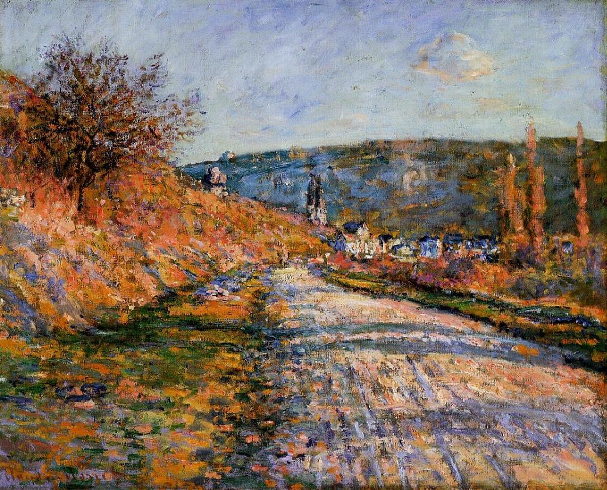 The Road to Vetheuil by Claude Monet