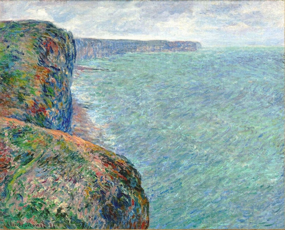 The Sea Seen from the Cliffs of Fecamp by Claude Monet