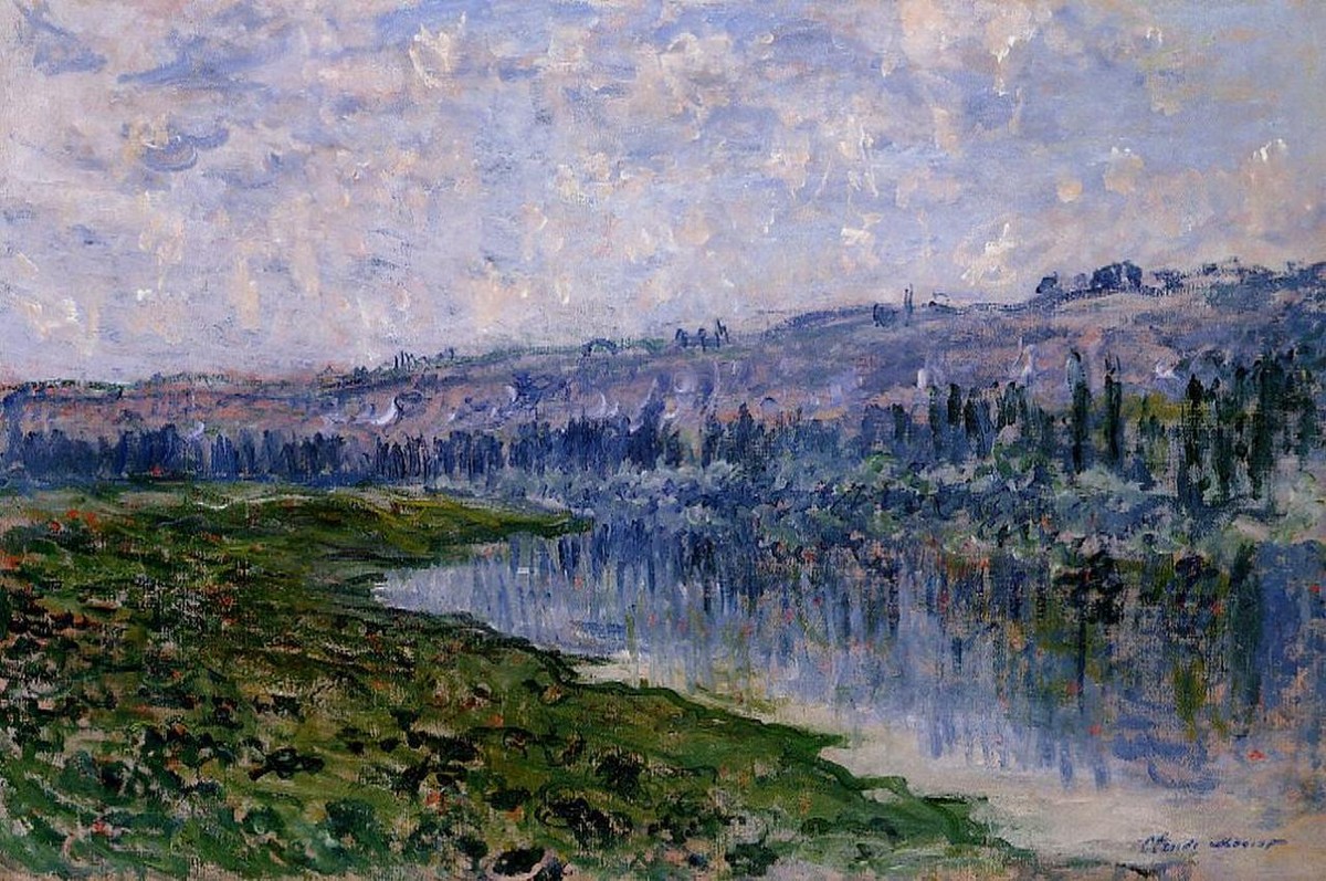 The Seine and the Chaantemesle Hills by Claude Monet