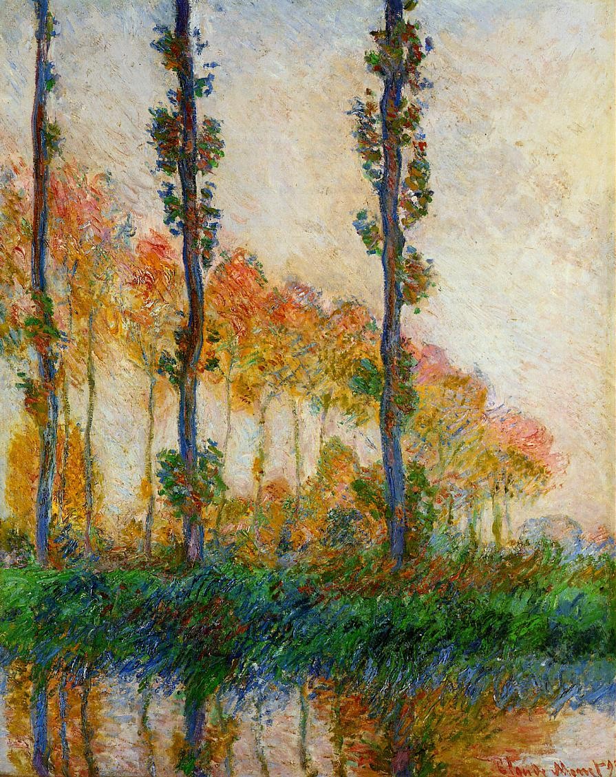 The Three Trees, Autumn by Claude Monet