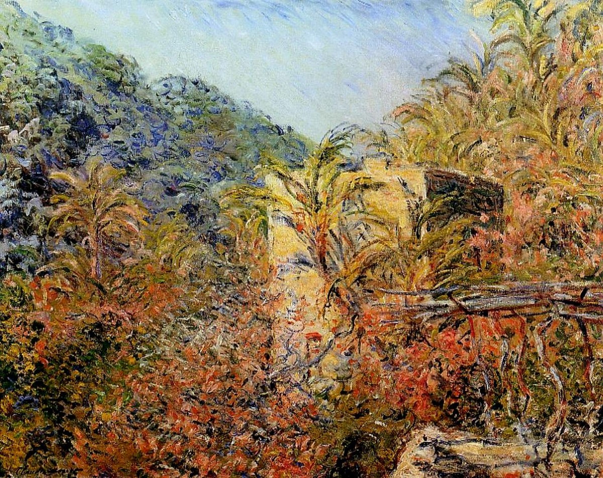 The Valley of Sasso, Sunshine by Claude Monet