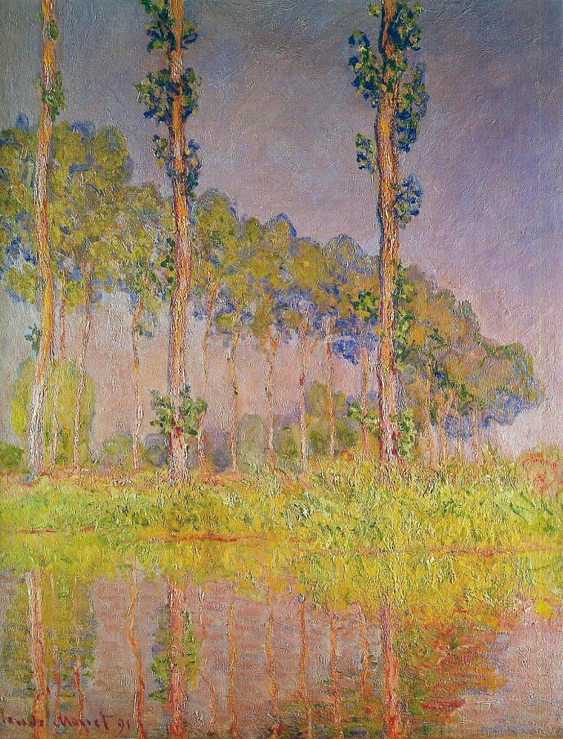Three Trees in Spring by Claude Monet