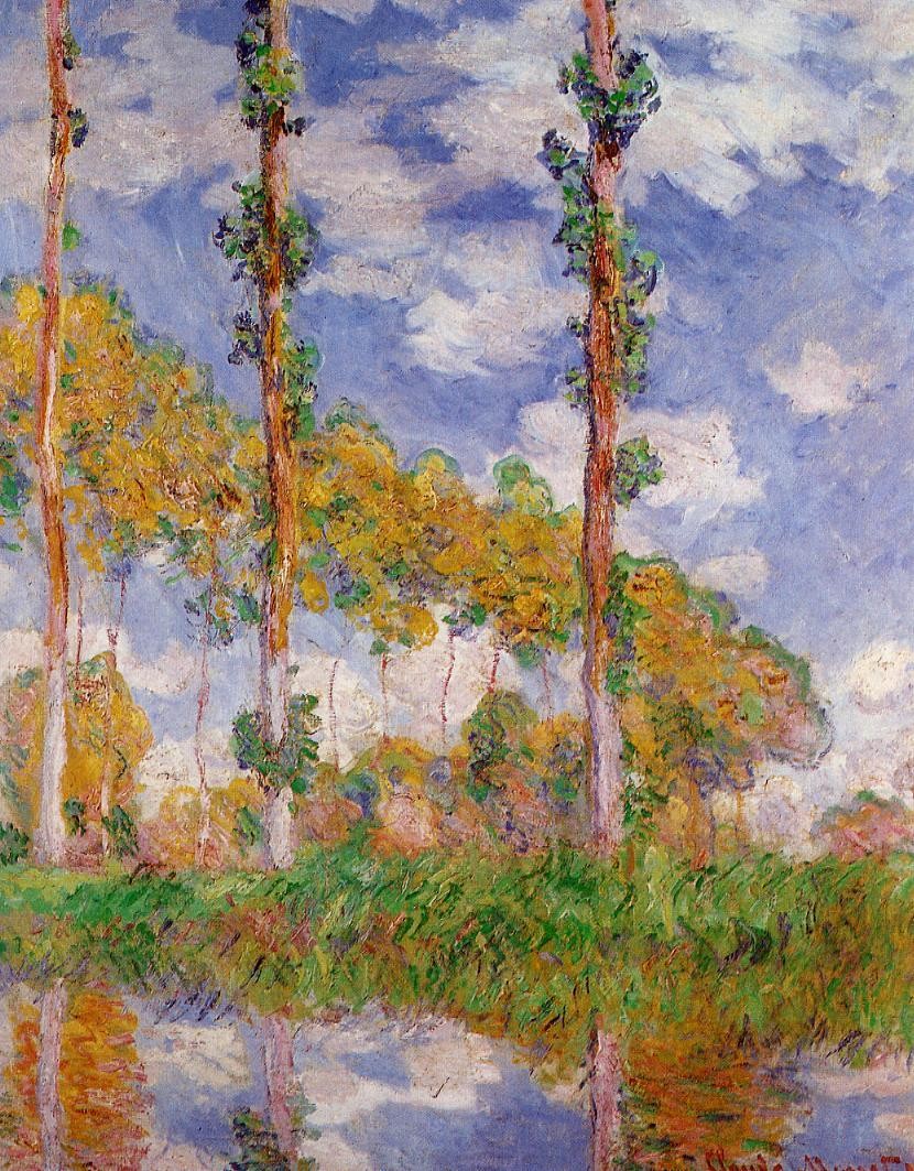 Three Trees in Summer by Claude Monet