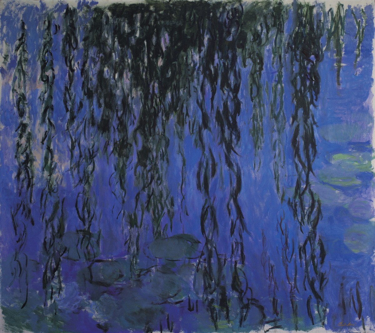 Water Lilies and Weeping Willow Branches by Claude Monet