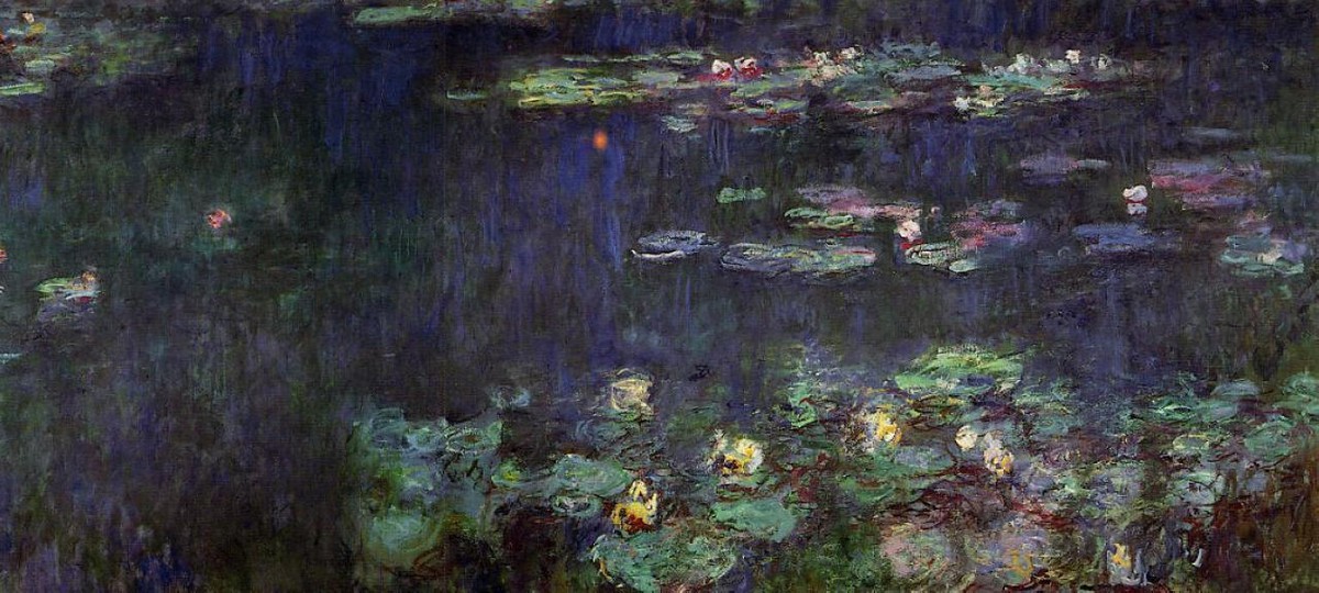 Water Lilies, Green Reflection (right half) by Claude Monet