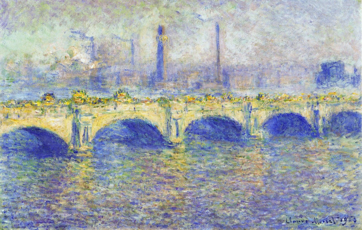 Waterloo Bridge, Effect of the Sun by Claude Monet
