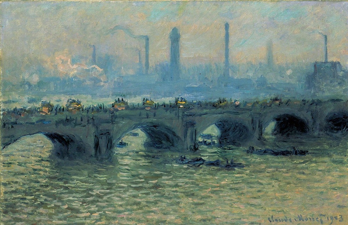 Waterloo Bridge, Grey Weather by Claude Monet