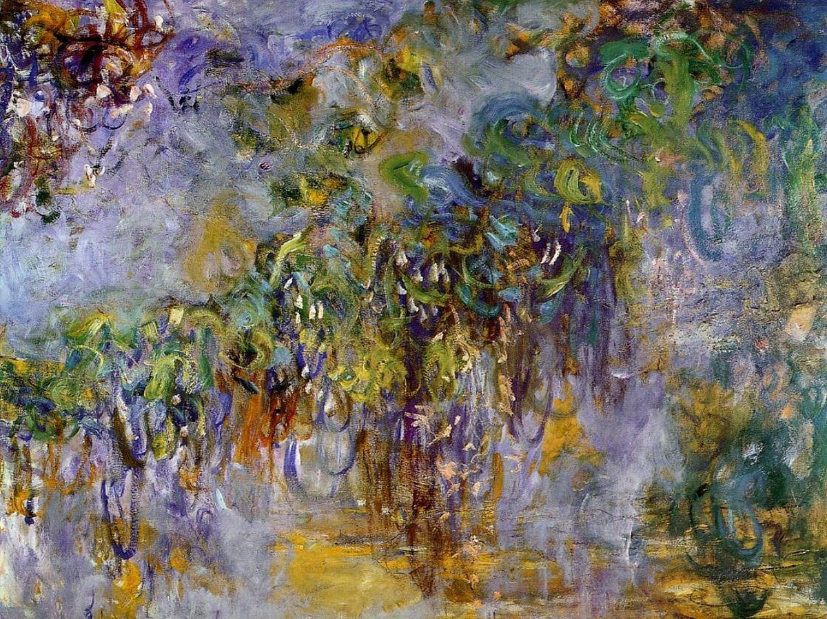 Wisteria (right half) by Claude Monet