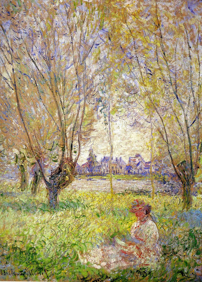 Woman Sitting under the Willows by Claude Monet