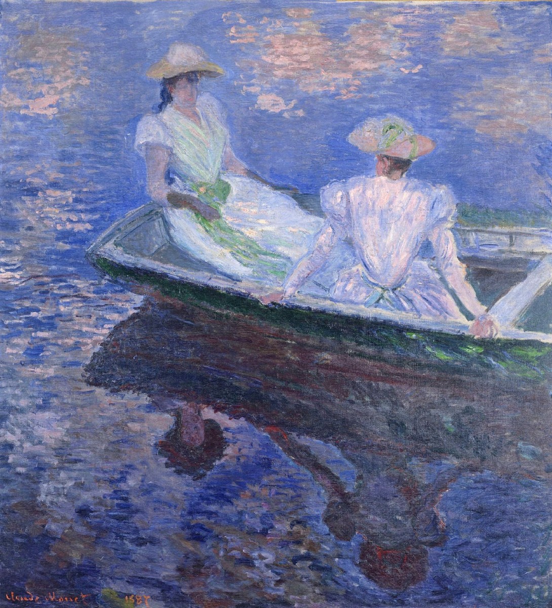 Young Girls in a Row Boat by Claude Monet