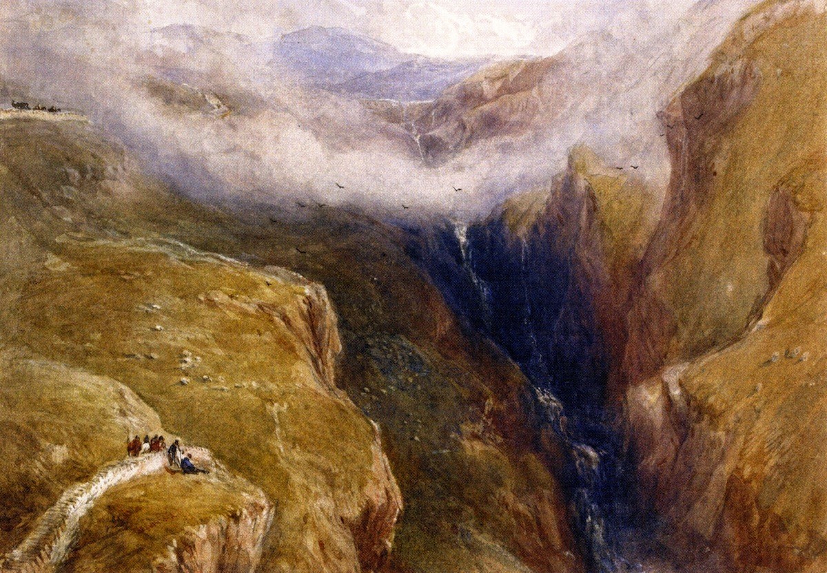 Rhaiadr Cwm, North Wales by David Cox