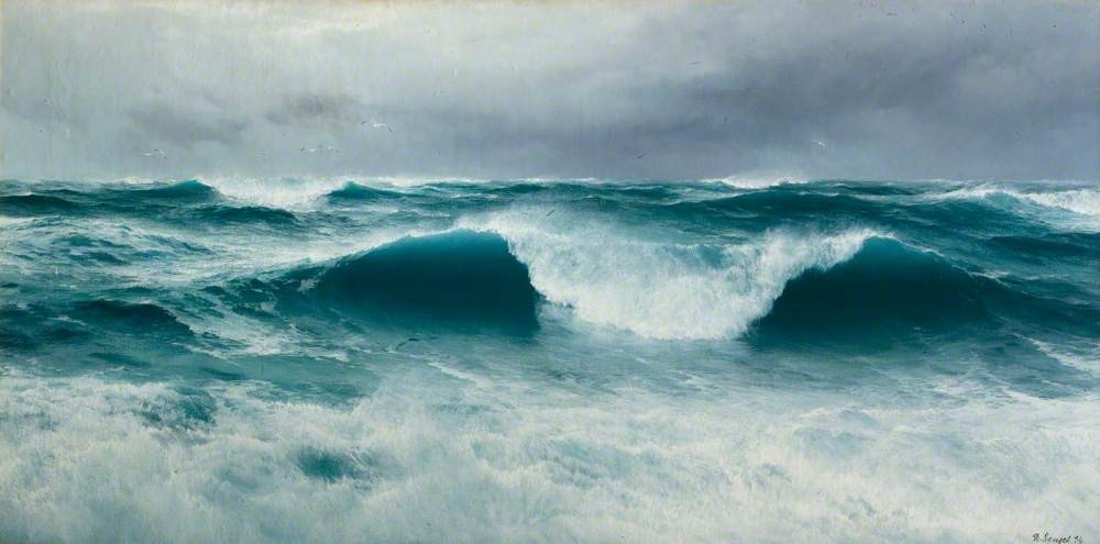 A Grey Day off the Coast of Cornwall by David James