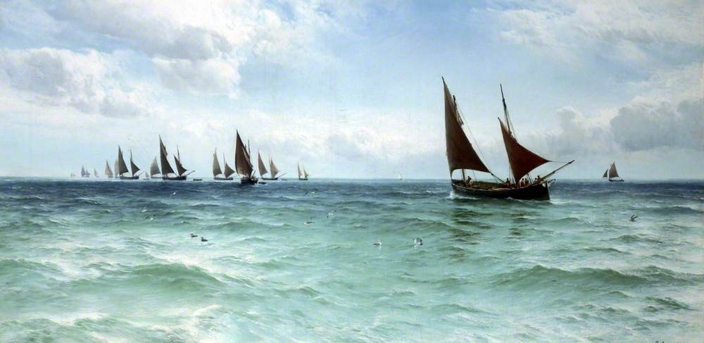 Fishing Boats Going Out by David James