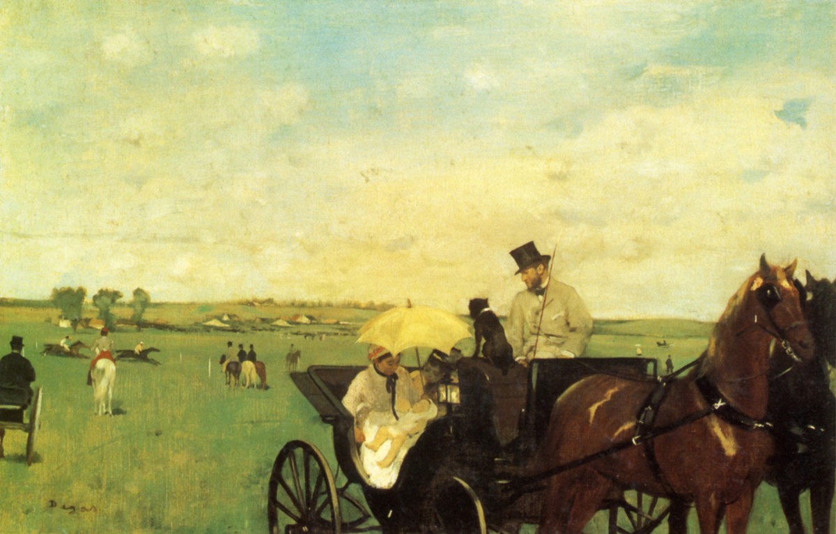 A Carriage at the Races by Edgar Degas