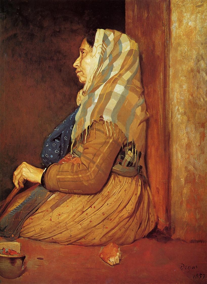 A Roman Beggar Woman by Edgar Degas
