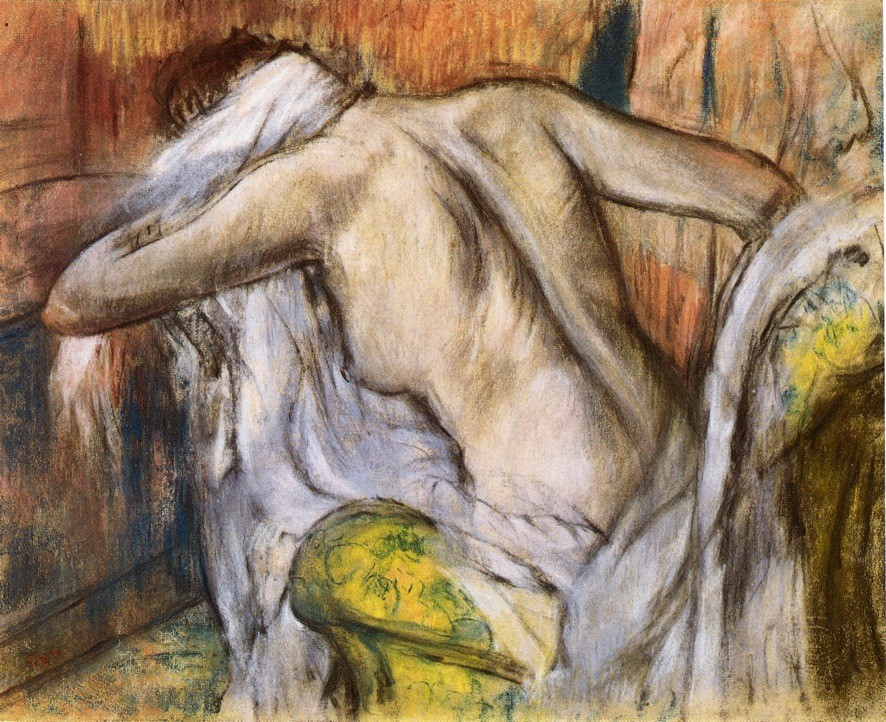 After Bathing, Woman Drying Herself by Edgar Degas