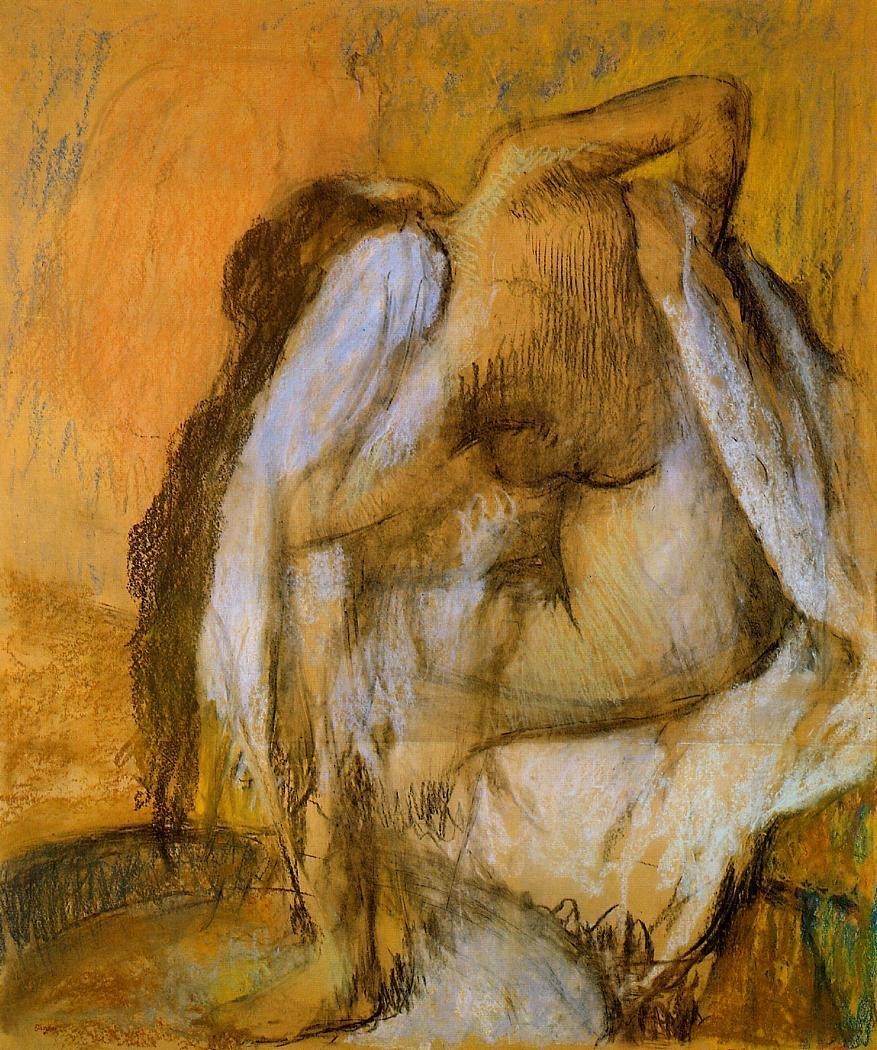After Bathing, Woman Drying Herself by Edgar Degas