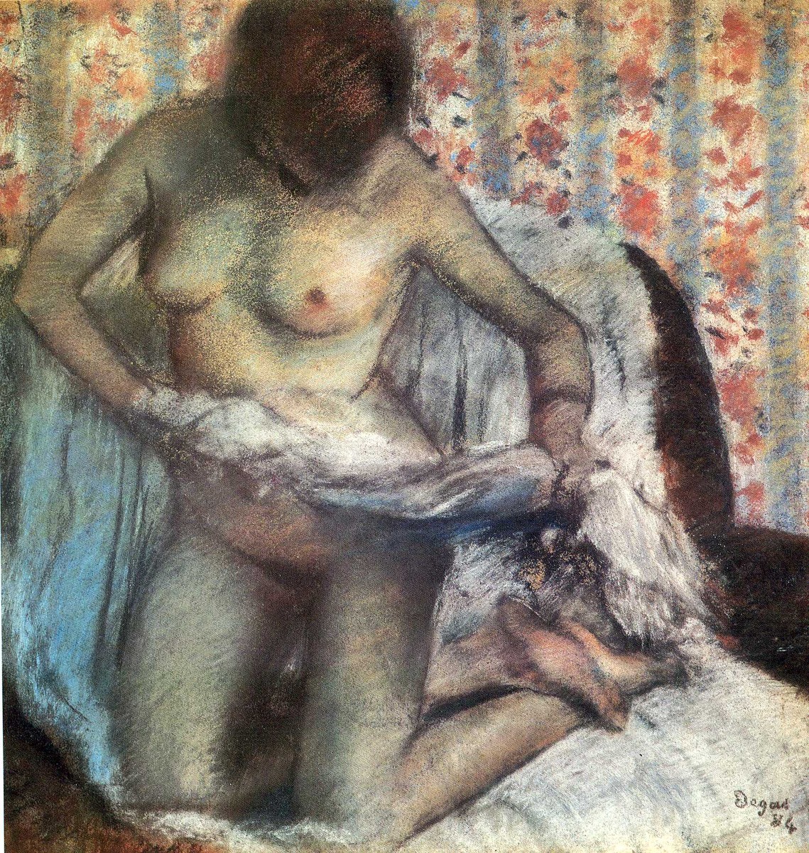 After the Bath by Edgar Degas