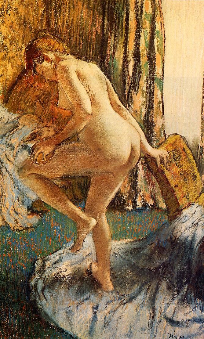 After the Bath by Edgar Degas