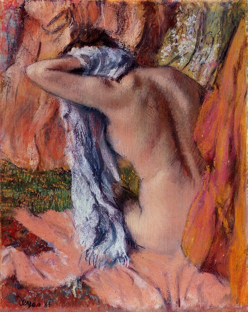 After the Bath by Edgar Degas